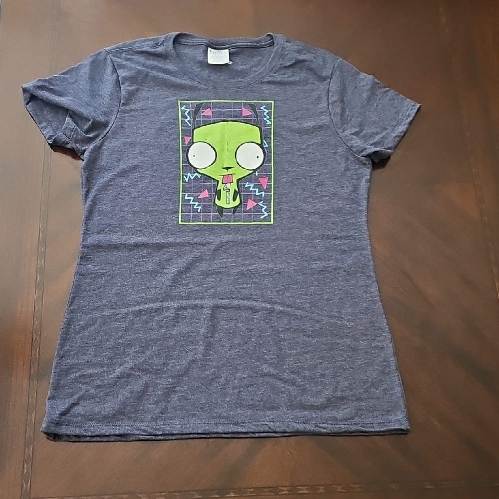 Nickelodeon Gray T-Shirt with Green Character Graphic